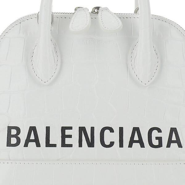 バレンシアガ バッグ コピー BALENCIAGA★White Leather Ville Top XXS Bowler Bag 20100801